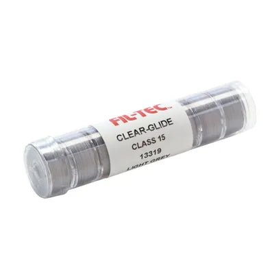Clear - Glide - Class 15/A 92yds Light Grey Tube Bobbins (13319) - Maple Leaf Quilting Company Ltd.