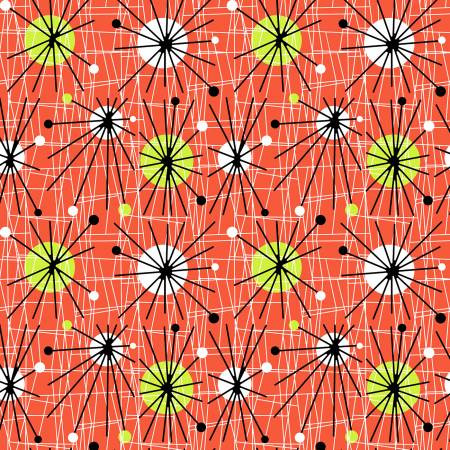 Clementine Atomic 108" Cotton (WBX5440 - CLEM) – Sold in UNITS of ¼ metre - Maple Leaf Quilting Company Ltd.