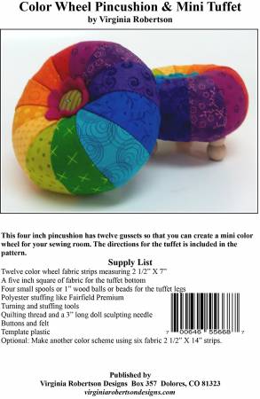 Color Wheel Pincushion Pattern (CWPD) - Maple Leaf Quilting Company Ltd.