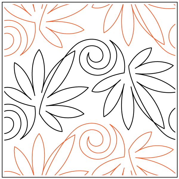 Colorado Garden – 6.5” Paper Pantograph - Maple Leaf Quilting Company Ltd.