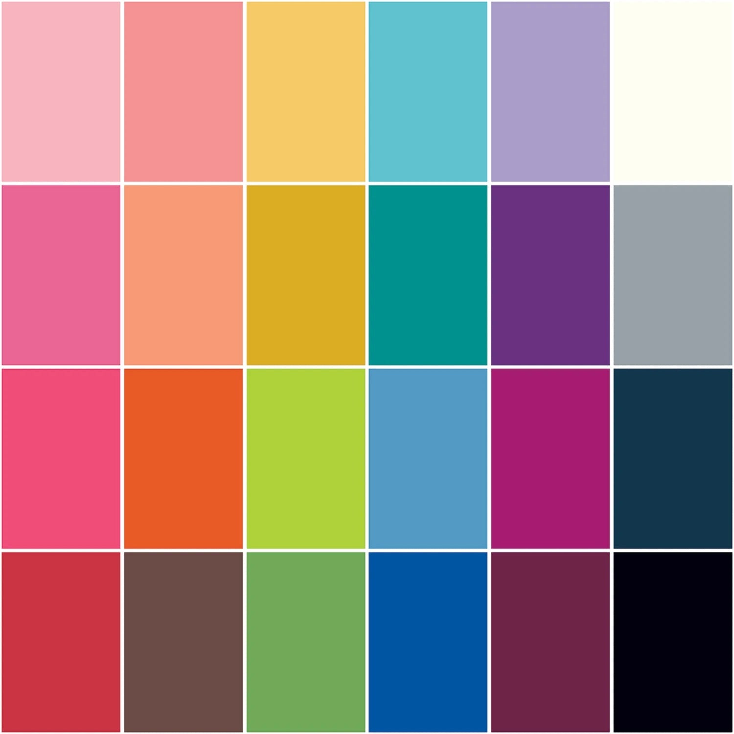 Confetti Cotton Riley Rainbow| Fat Quarter Package - 24pcs (FQ - RIL120 - 24) - Maple Leaf Quilting Company Ltd.