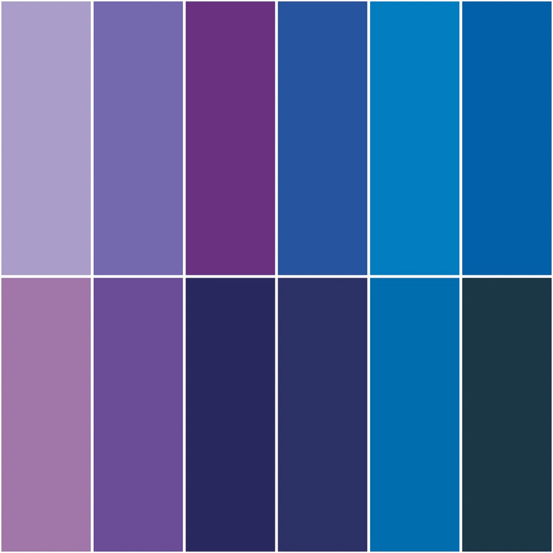 Confetti Cotton Sapphire Dusk Bundle | Fat Quarter Package - 12pcs (FQ - SAP120 - 12) - Maple Leaf Quilting Company Ltd.