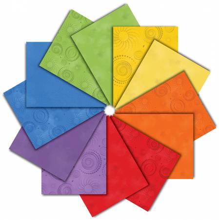 Contains 12 Fat Quarters - Primary Colours - Maple Leaf Quilting Company Ltd.