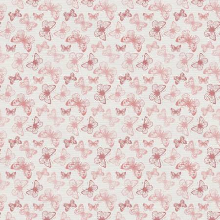 Coral Butterflies 118" Cotton (183 - 25340) – Sold in UNITS of ¼ metre - Maple Leaf Quilting Company Ltd.