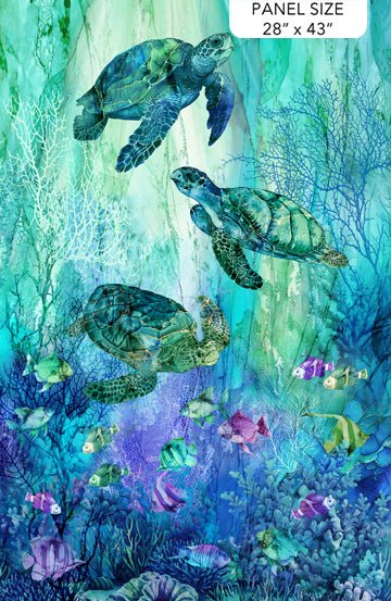 Coral Reef Panel 28" x 43" Panel (DP28875 - 66) - Maple Leaf Quilting Company Ltd.