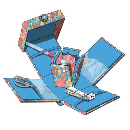 Cosmo Flower Victorian Style Sewing Box - Maple Leaf Quilting Company Ltd.
