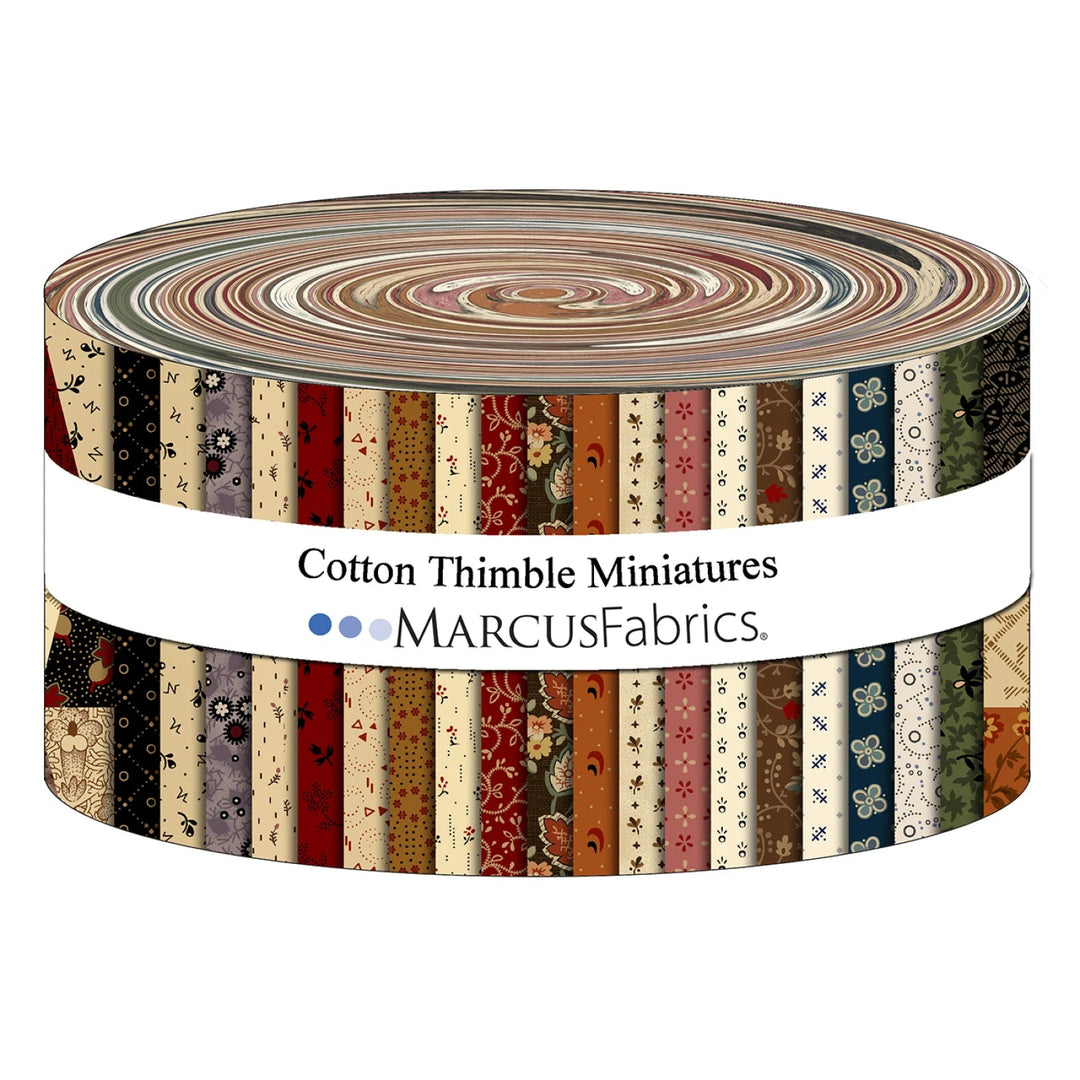Cotton Thimble Miniatures by Pam Buda Collection | 2.5in Strips 40pcs (ST150 - 0006) - Maple Leaf Quilting Company Ltd.