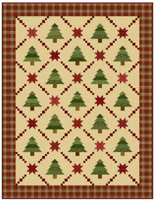 Cozy Christmas Quilt Kit (KIT - CC1004) - Maple Leaf Quilting Company Ltd.