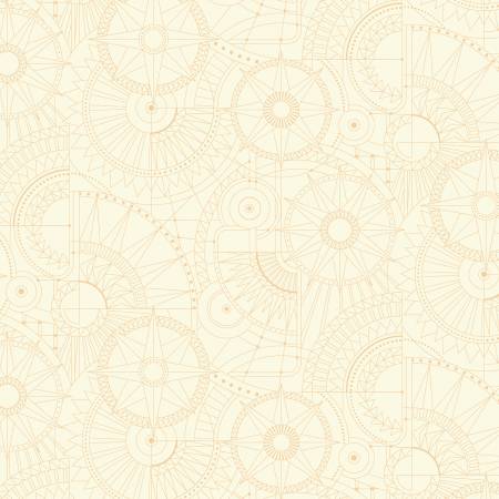 Cream Blueprint 108" Cotton (17129WB - 07) – Sold in UNITS of ¼ metre - Maple Leaf Quilting Company Ltd.