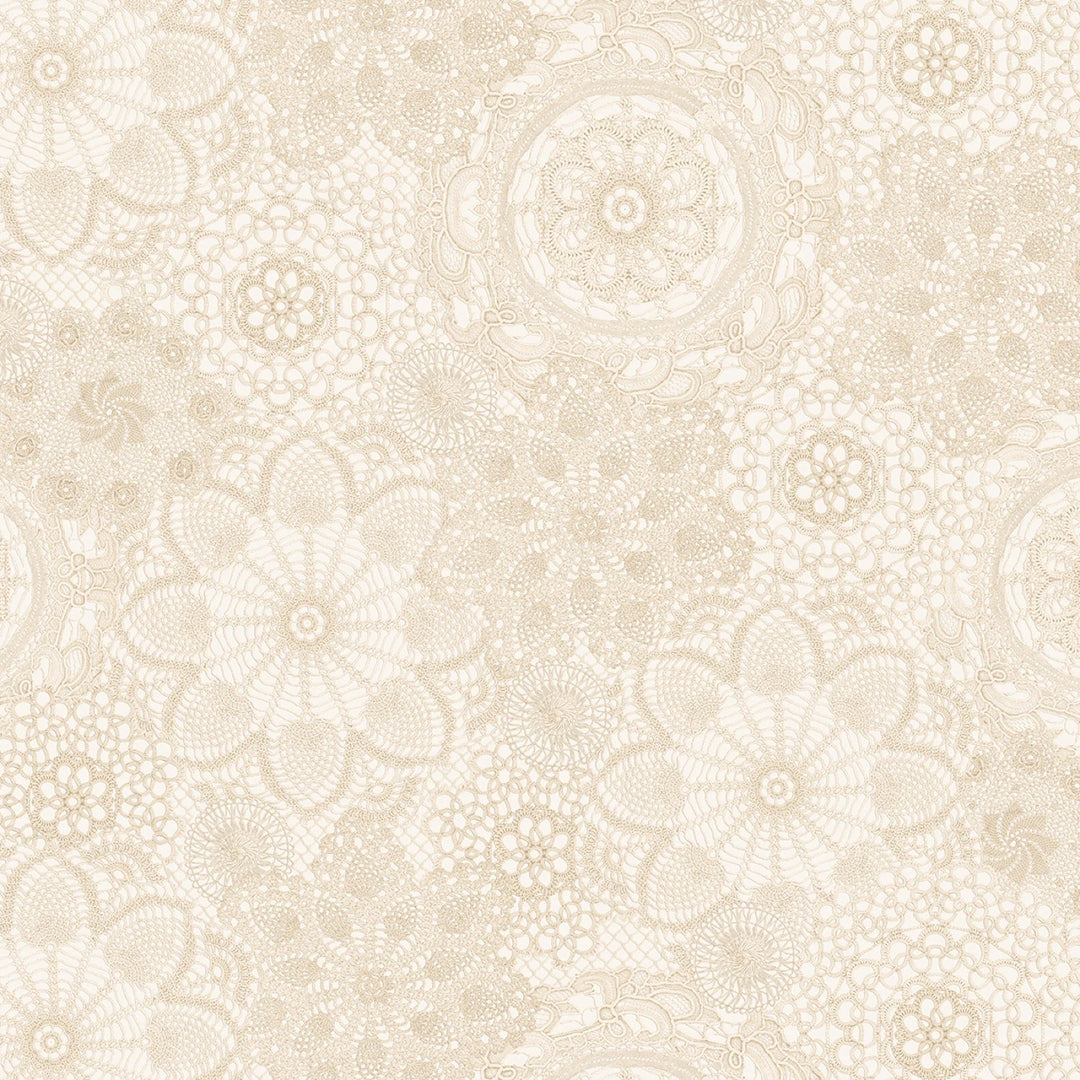 Cream Crochet Connection | 108” Cotton (QB251387D - CREAM) - Sold in UNITS of 1/4 metre - Maple Leaf Quilting Company Ltd.