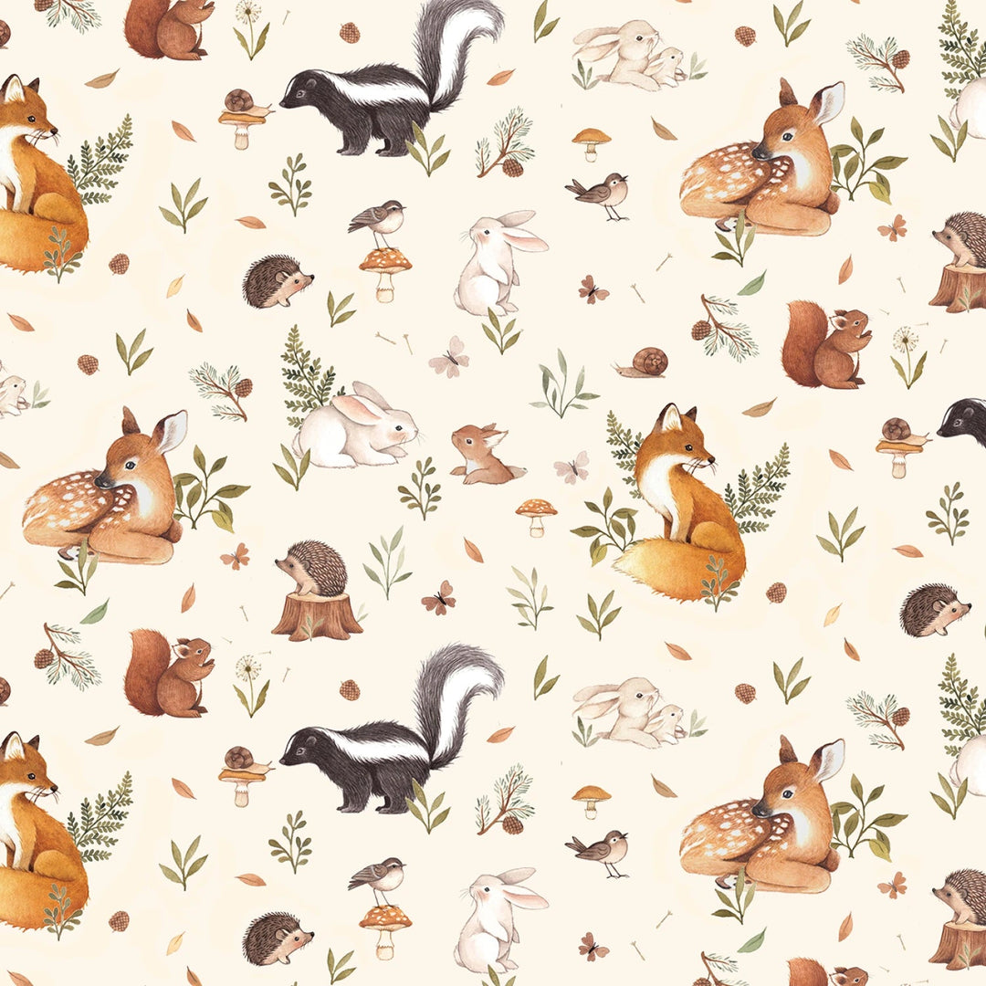 Cream Friends - Dear Stella Collection| 108" Cotton (XST - DNS1912CREAM) – Sold in UNITS of ¼ metre - Maple Leaf Quilting Company Ltd.