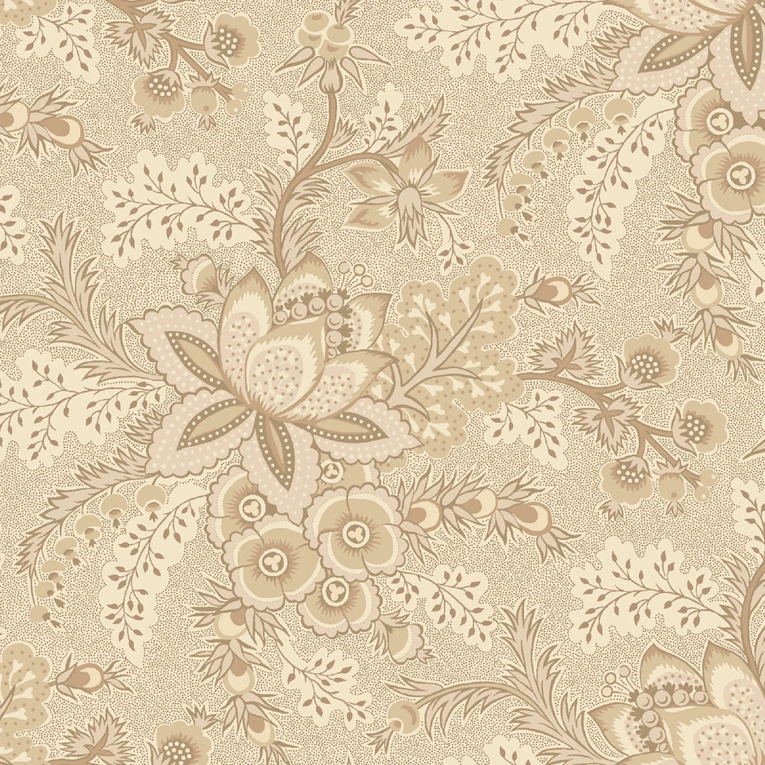 Cream Jacobean | 108” Cotton (QB101523D - CREAM) - Sold in UNITS of 1/4 metre - Maple Leaf Quilting Company Ltd.
