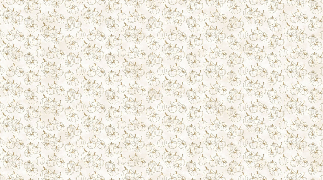 Cream Pumpkin Blender - Night Owl | 43/44" Cotton (DP28852 - 11) - Sold in UNITS of ¼ metre - Maple Leaf Quilting Company Ltd.