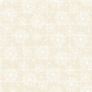 Cream Snowflake Flannel - 44" Wide (F10895 - E) - Maple Leaf Quilting Company Ltd.