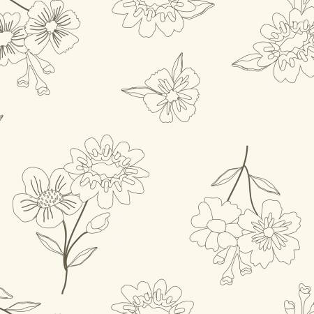 Cream Spring's in Town 108" Cotton (WB14217R - CREAM) – Sold in UNITS of ¼ metre - Maple Leaf Quilting Company Ltd.