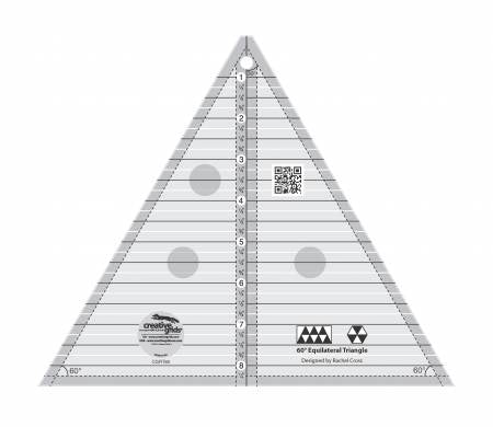 Creative Grids 60 Degree Triangle 8 - 1/2in Quilt Ruler (CGRT60) - Maple Leaf Quilting Company Ltd.