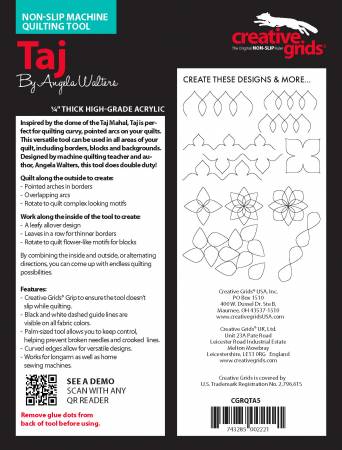 Creative Grids Machine Quilting Tool - Taj (CGRQTA5) - Maple Leaf Quilting Company Ltd.