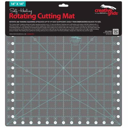 Creative Grids Self - Healing Rotating Rotary Cutting Mat 14in x 14in - Maple Leaf Quilting Company Ltd.