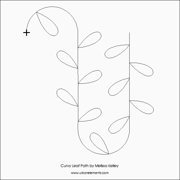 Leaf Curvy Pattern Tutorial Curvy Leaf Path – 8.5” Paper Pantograph - Maple Leaf Quilting Company ...