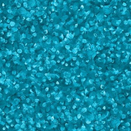 Dabble Paint Drops Teal 118" Cotton (1864517) – Sold in UNITS of ¼ metre - Maple Leaf Quilting Company Ltd.