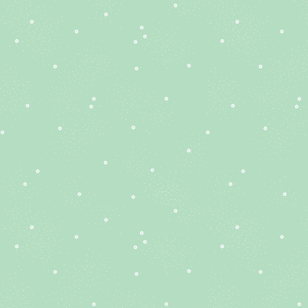 Dainty Daisy by Beverly McCullough Collection - Mint | 108" Cotton (WB665R - MINT) – Sold in UNITS of ¼ metre - Maple Leaf Quilting Company Ltd.