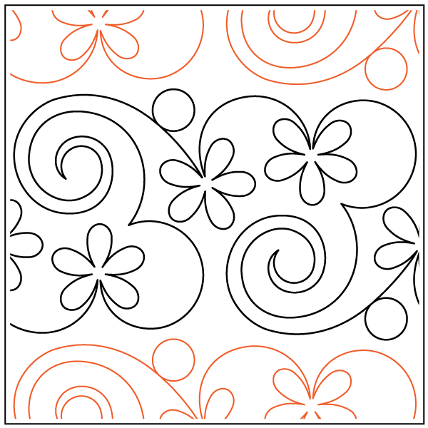 Daisy Play – 6.5” Paper Pantograph - Maple Leaf Quilting Company Ltd.