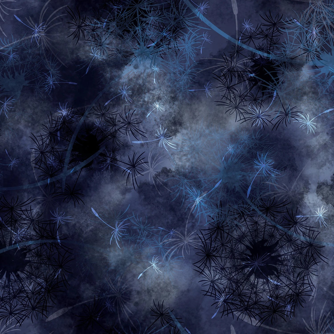 Dandelion Dreams - Not Quite Navy | 108" Cotton - Maple Leaf Quilting Company Ltd.