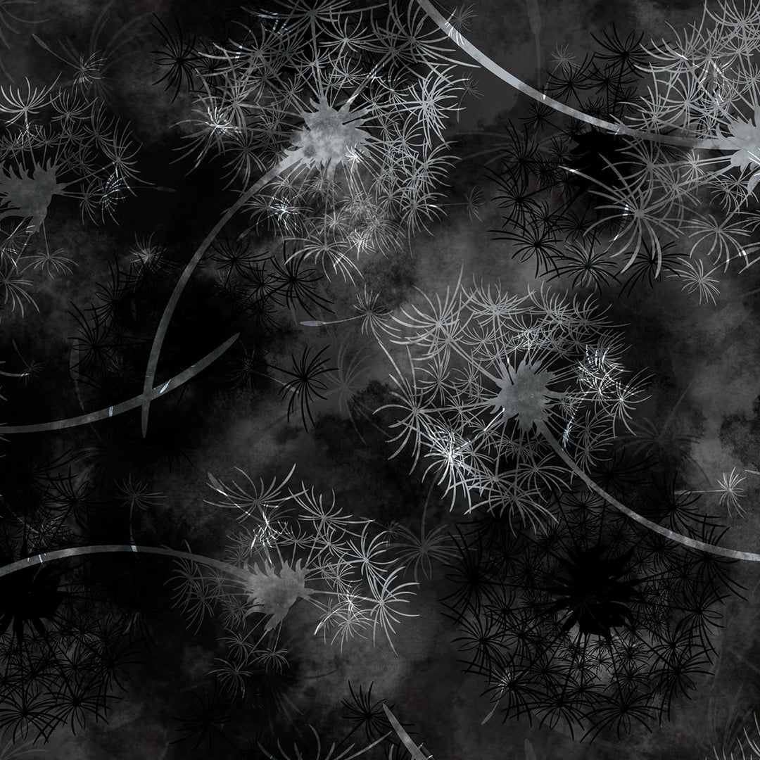 Dandelion Dreams - Raven Black | 108" Cotton - Maple Leaf Quilting Company Ltd.