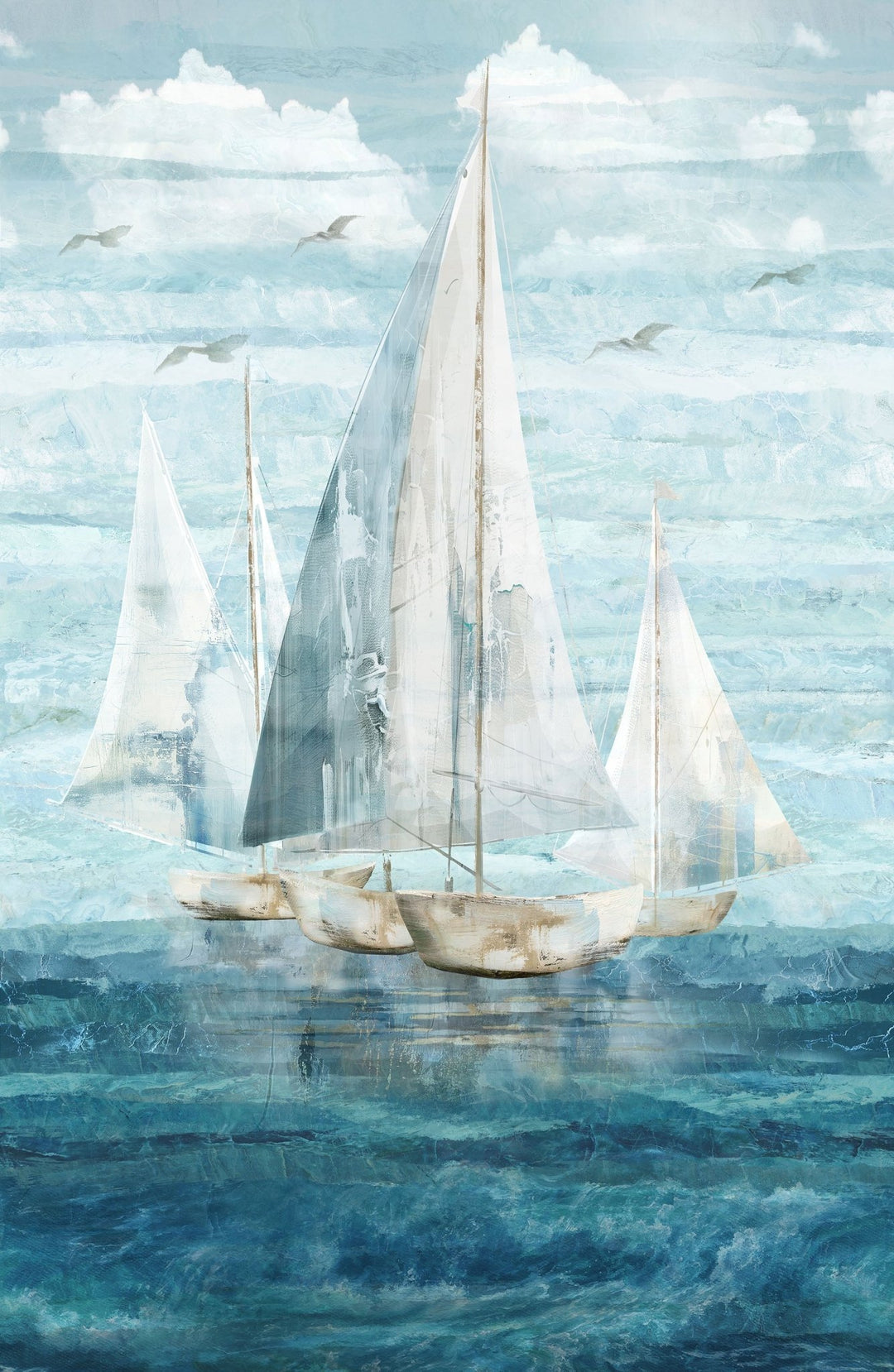 Dark Blue - Smooth Sailing - 28" x 43" Panel (DP28915-46) - Maple Leaf Quilting Company Ltd.
