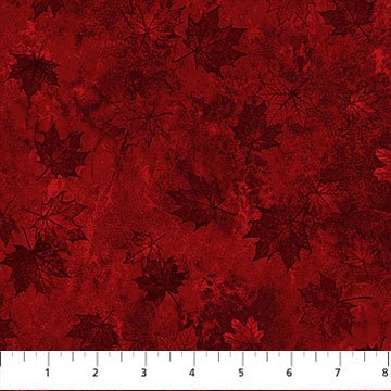 Dark Red Small Tonal Leaves | 43/44" Cotton (29018 - 26) - Sold in UNITS of ¼ metre - Maple Leaf Quilting Company Ltd.