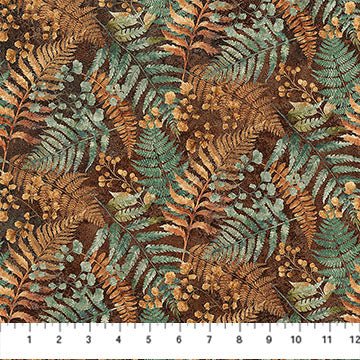 Dark Tonal Fern - Stonehenge | 43/44" (DP28766 - 69) - Sold in UNITS of ¼ metre - Maple Leaf Quilting Company Ltd.