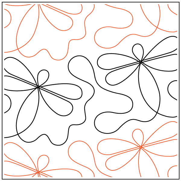 Dave's Dragonfly – 8.25” Paper Pantograph - Maple Leaf Quilting Company Ltd.