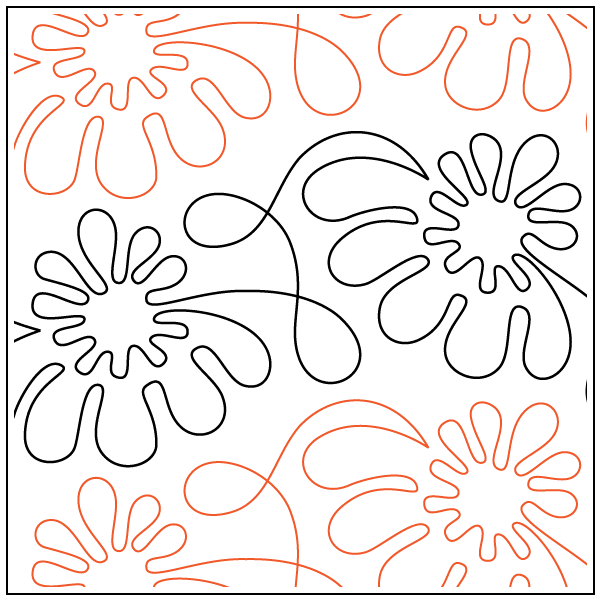 Dave's Splish Splash – 8.5” Paper Pantograph - Maple Leaf Quilting Company Ltd.