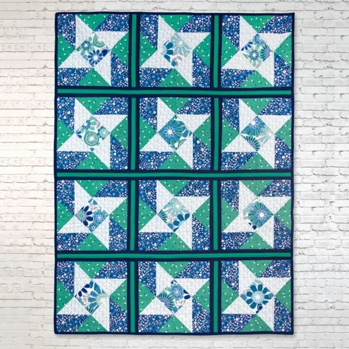 Day Star Quilt Block Quilt - As - You - Go Kit (12 - Block Pack) - Maple Leaf Quilting Company Ltd.