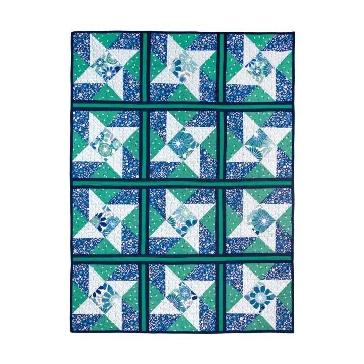 Day Star Quilt Block Quilt - As - You - Go Kit (12 - Block Pack) - Maple Leaf Quilting Company Ltd.