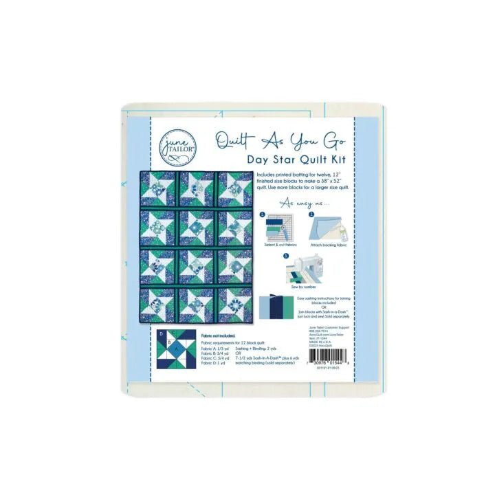 Day Star Quilt Block Quilt - As - You - Go Kit (12 - Block Pack) - Maple Leaf Quilting Company Ltd.