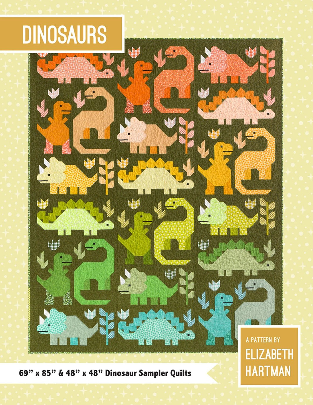 Dinosaurs (EH058) - Maple Leaf Quilting Company Ltd.