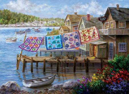 Dockside Quilts 500pc Puzzle with Large Pieces (19271) - Maple Leaf Quilting Company Ltd.