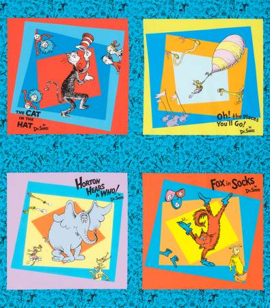 Dr. Seuss - Seuss Celebration Panel 24" x 44" (ADED22855203) – Sold by the Panel - Maple Leaf Quilting Company Ltd.