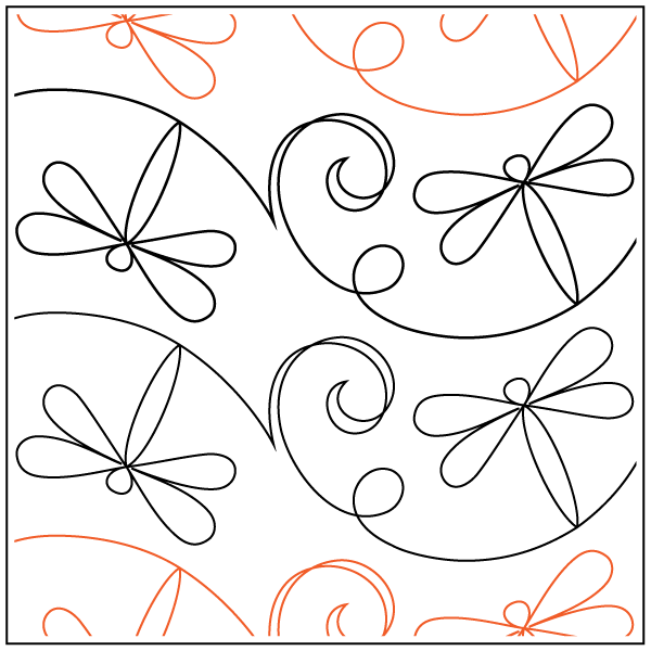 Dragonfly Daze - Border – 4.75” Paper Pantograph