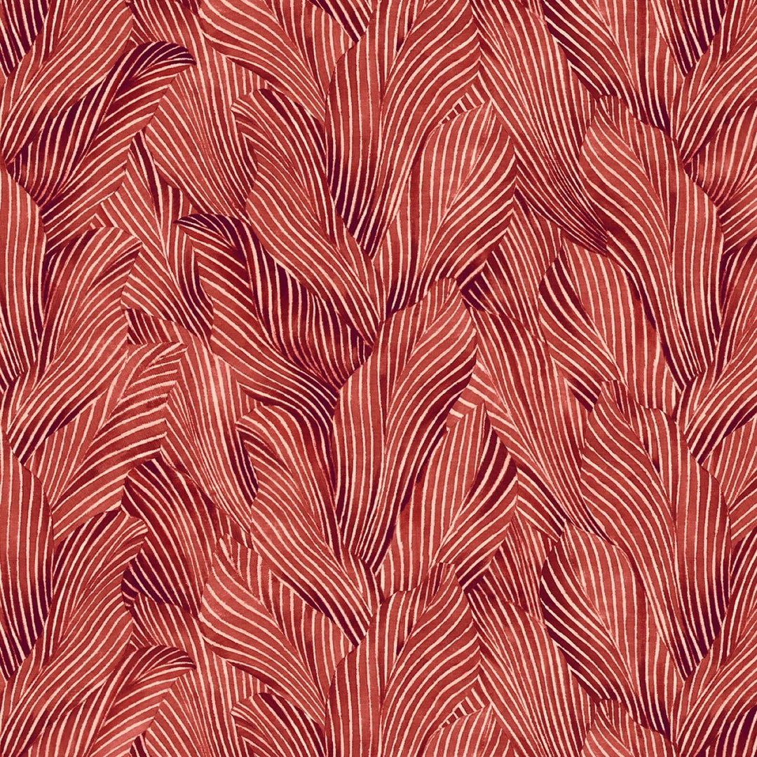Earth Tones by P&B Textiles Collection - Tonal Leaves | 108" Cotton (EARW05785 - R) – Sold in UNITS of ¼ metre - Maple Leaf Quilting Company Ltd.