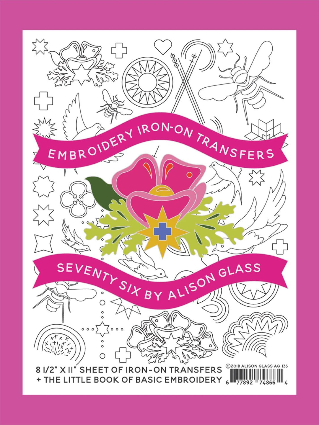 Embroidery Iron - On Transfers Seventy Six (AG135) - Maple Leaf Quilting Company Ltd.