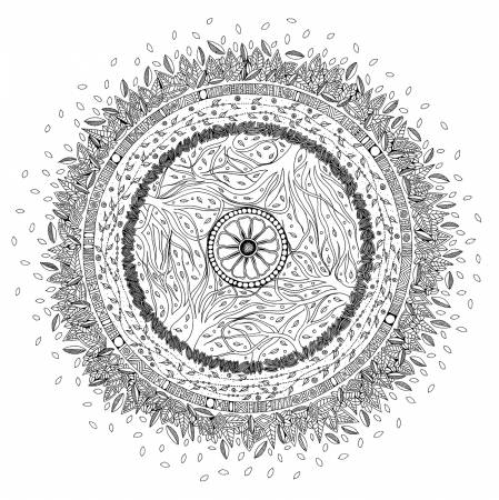 "Enchanted Grove Mandala" Coloring Book - Maple Leaf Quilting Company Ltd.