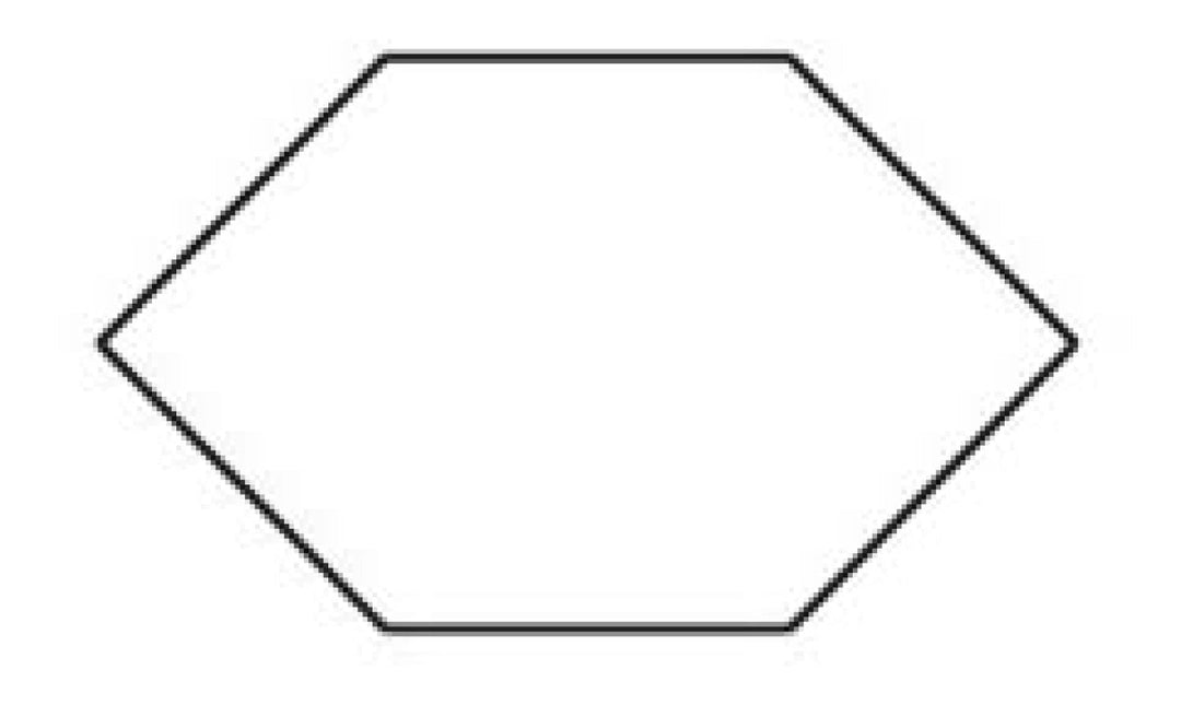 EPP 1" Elongated Hexagon Papers (ELOHEX1) - Maple Leaf Quilting Company Ltd.