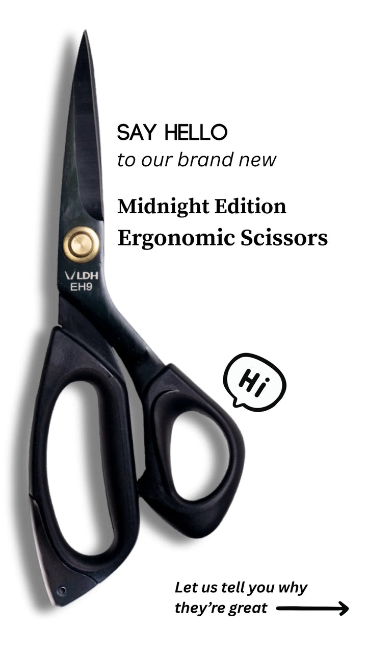 LDH 9" Midnight Edition Ergonomic Scissors