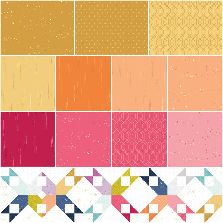 Essence by Fran Gulick Collection | 1 Yard Bundle Golden - 12 pcs (1YD - 16460G - 12) - Maple Leaf Quilting Company Ltd.