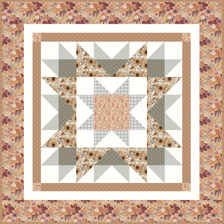 Evening on the Prairie Evening Star Table Topper Kit - From Riley Blake Designs (KT - 16741) - Maple Leaf Quilting Company Ltd.