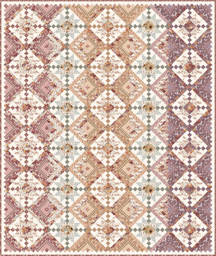 Evening on the Prairie Laura's Log Cabin Quilt Kit - From Riley Blake Designs (KT - 16740) - Maple Leaf Quilting Company Ltd.