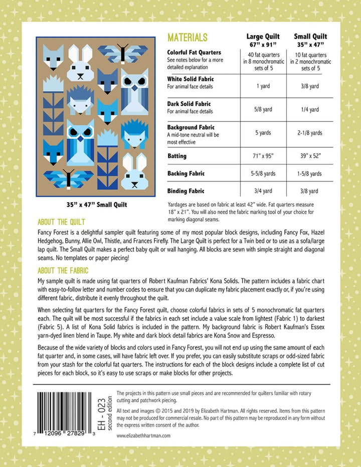 Fancy Forest (EH - 023) - Maple Leaf Quilting Company Ltd.