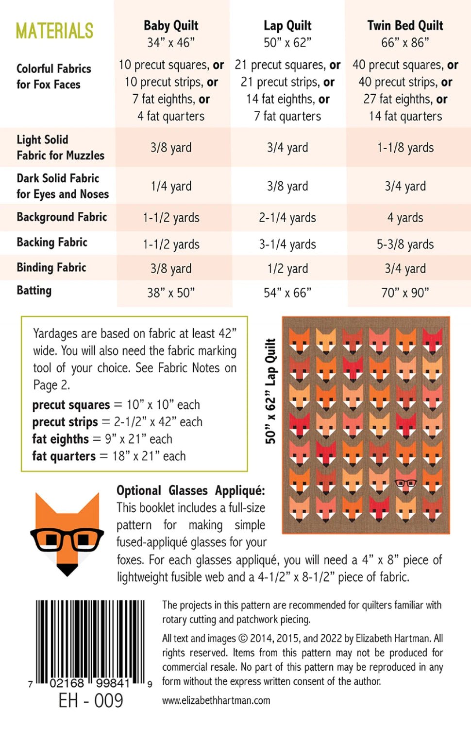 Fancy Fox (EH - 009) - Maple Leaf Quilting Company Ltd.
